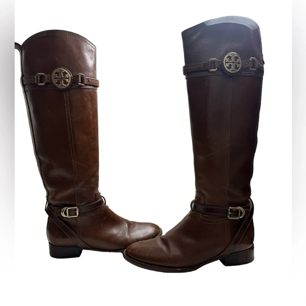 Tory burch riding boots 8 Brown
